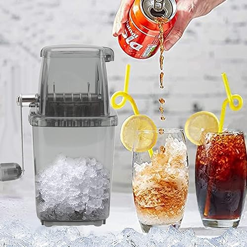Miniatura 6 de ASHATA Trituradora de hielo portátil de alta calidad y máquina de hielo afeitado, trituradora de hielo manual, máquina de cono de nieve operada a