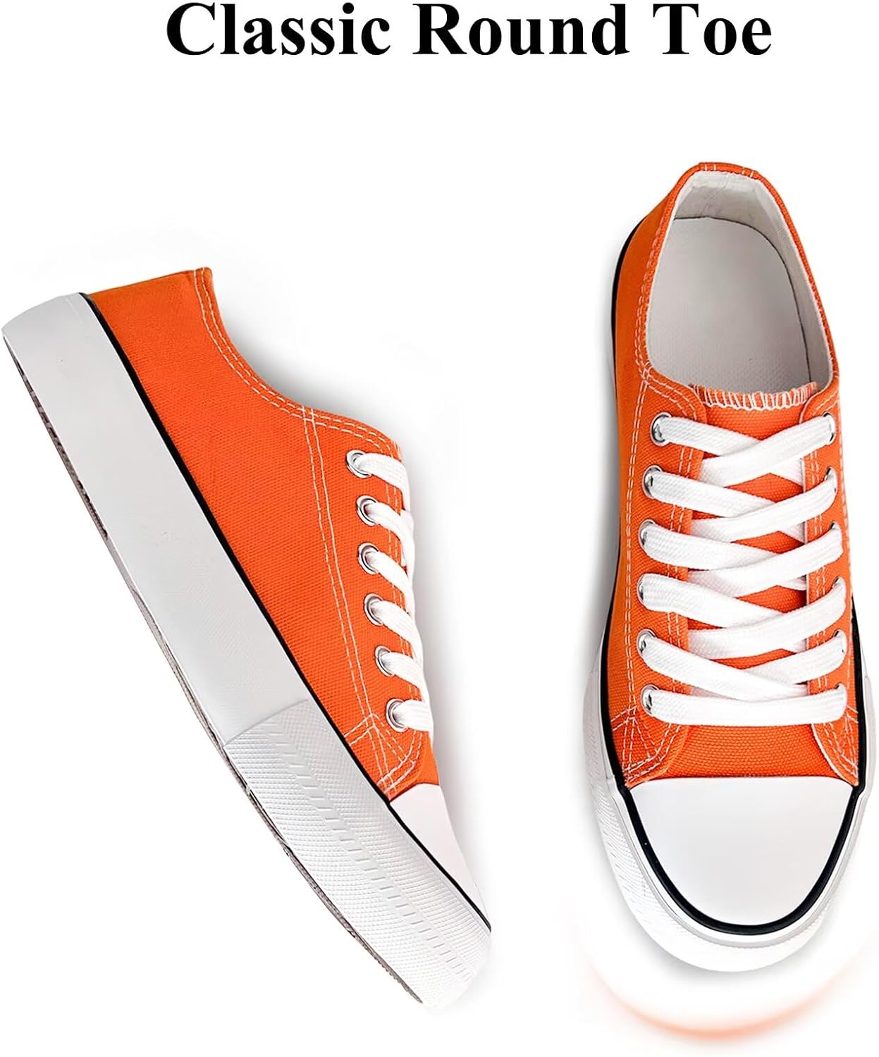 Canvas Shoes for Women Casual Low Top Sneakers, Womens Fashion Classic Lace Up Walking Shoes for Everyday Wear - Image 6