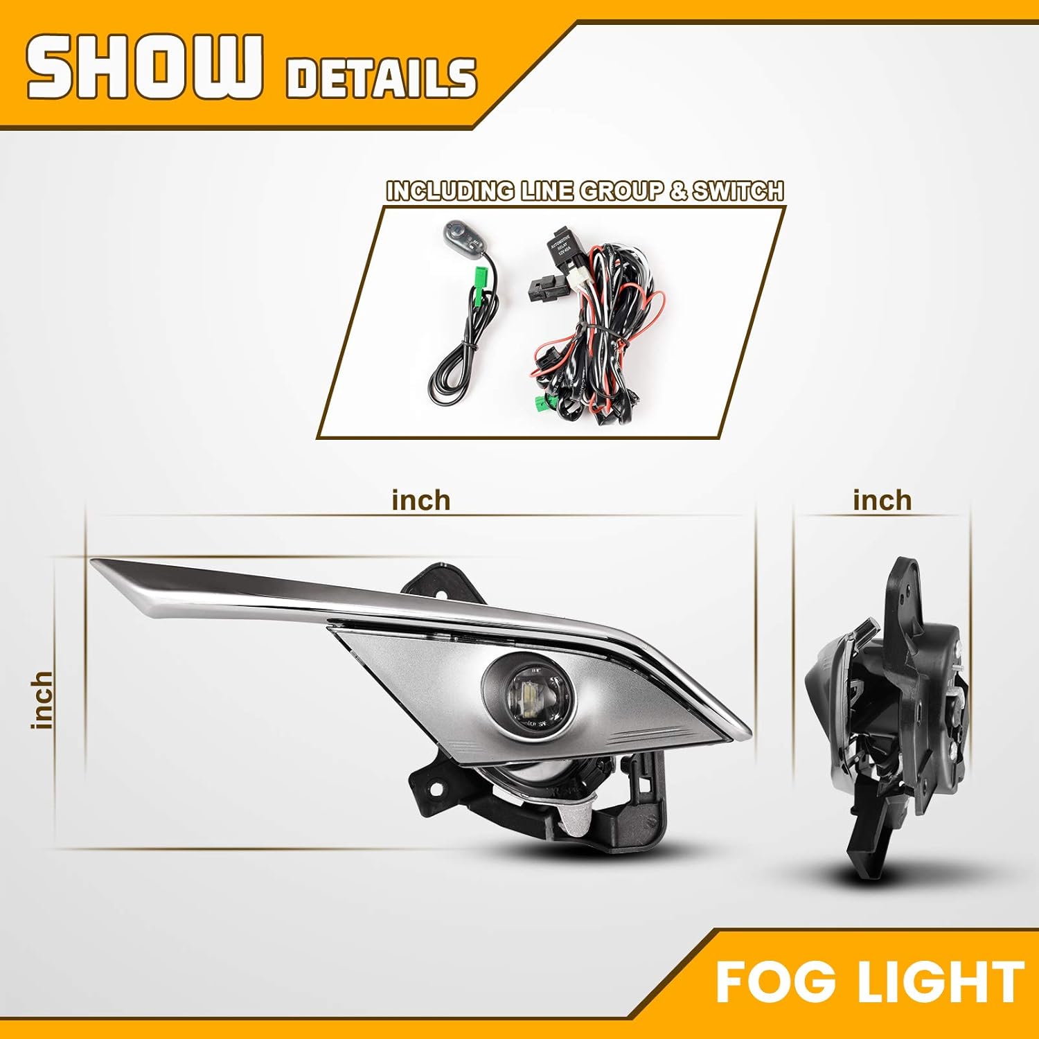 AUTOWIKI LED OEM Replacement Driving Fog Lights Sets For 2016 2017 2018 2019 Mazda CX-3 Clear Lens Fog Lamps Assembly Set L&R Side (w/Switch and Wiring Kit)
