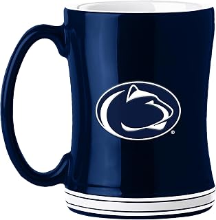 Logo Brands Penn State Nittany Lions 14oz Relief Mug- Officially Licensed Mug, Sculpted 3D Logo and Team Colors – Comfortable Handle and Glossy Finish for College Sports Fans