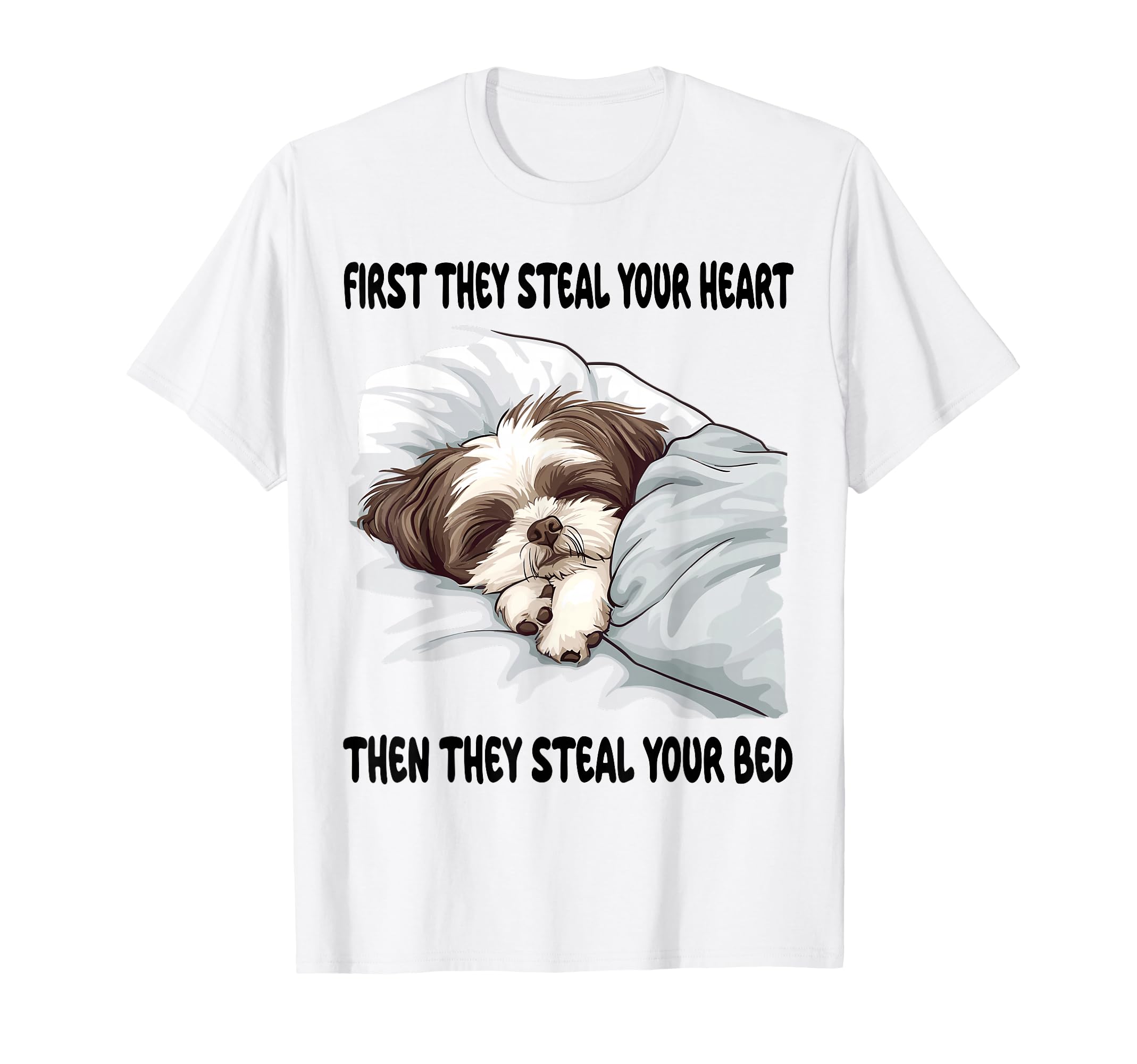Shih Tzu Sleeping Pajamas Nightgown T-Shirt