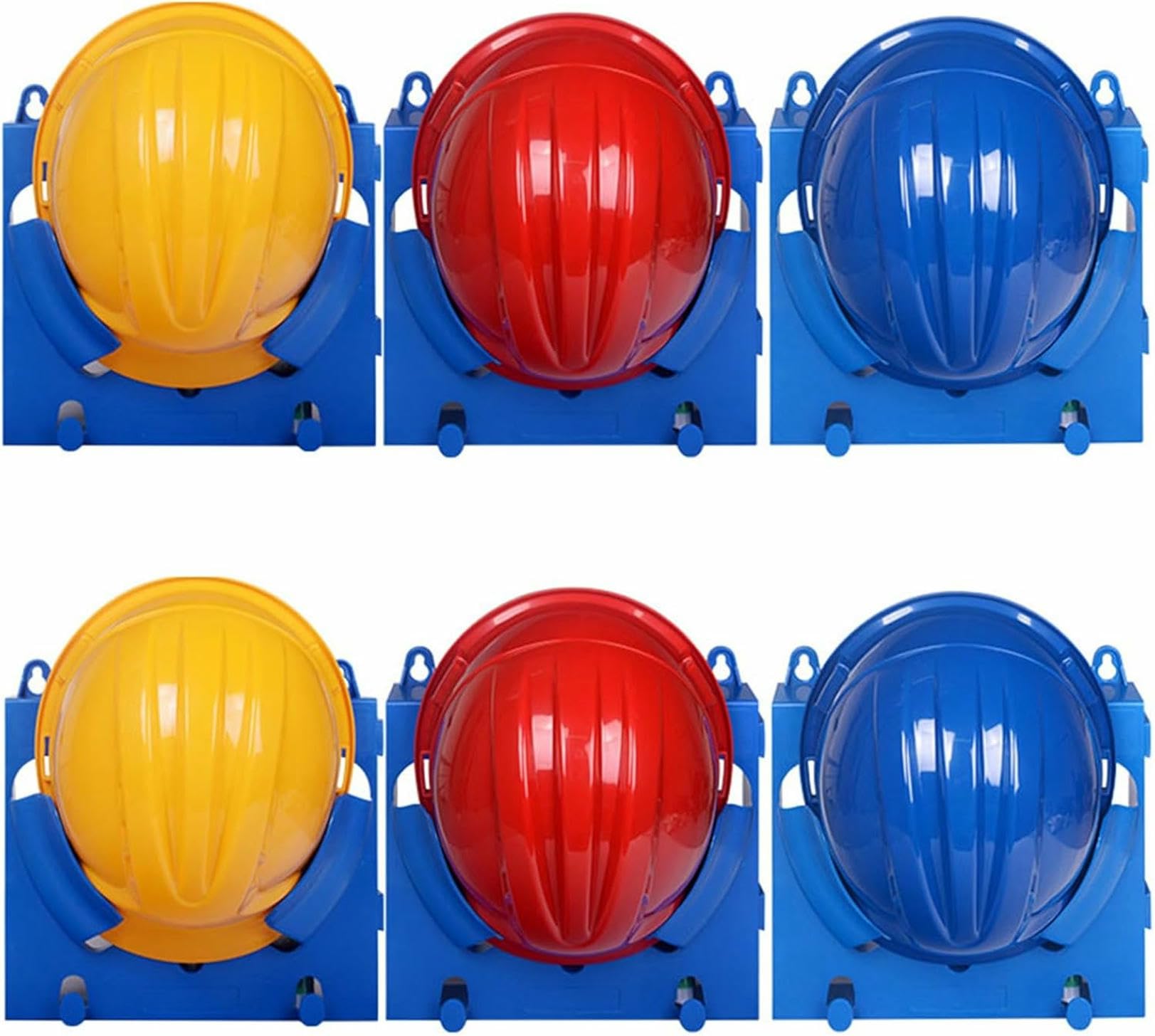 Colgador para cascos de construcción con fijación segura y diseño de alta resistencia