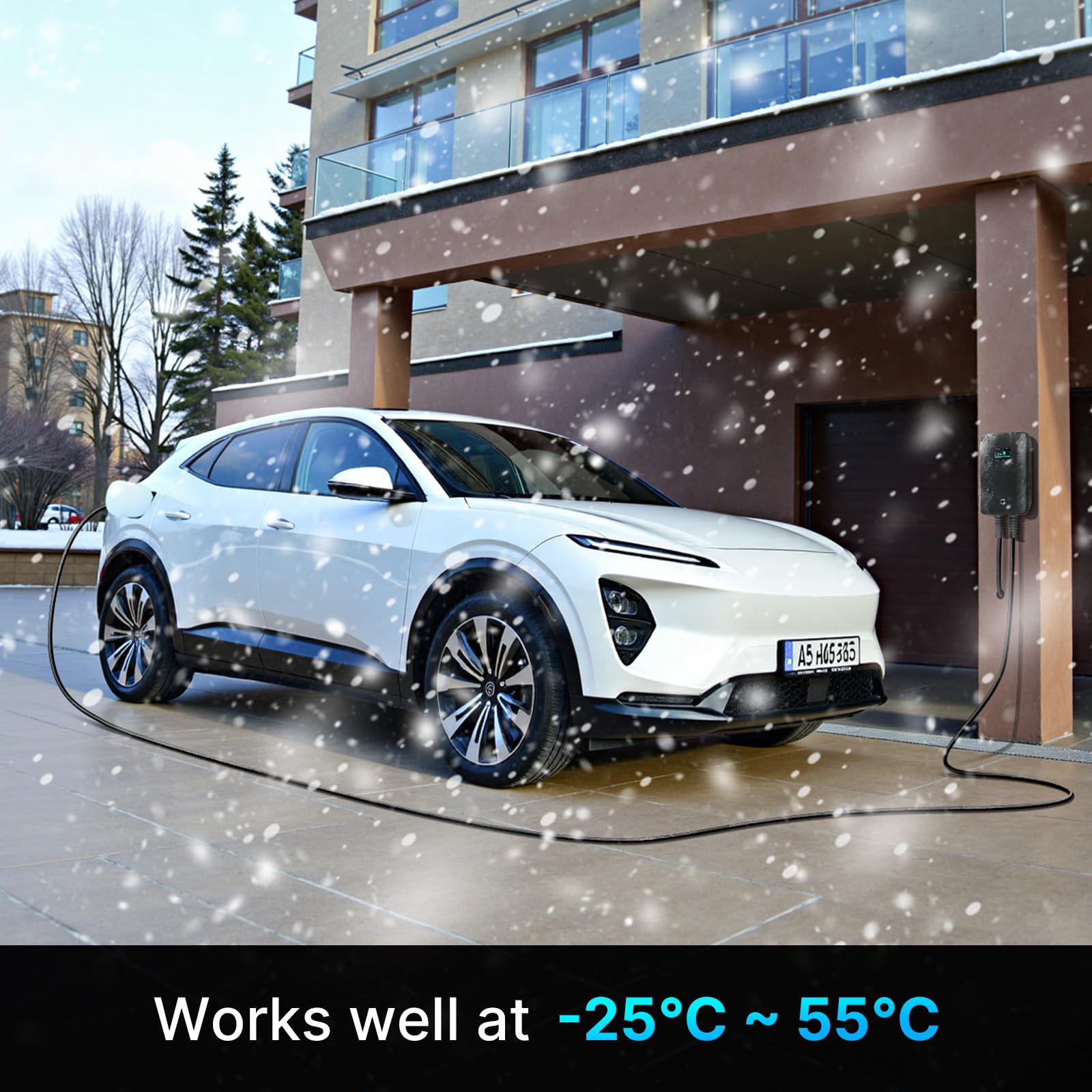 EV Ladegerät 7kW Wallbox, 32A 1 Phase Elektroauto Ladestation mit 6,1m ladekabel elektroauto typ 2 schuko, Für Renult S,Scenic,Megane,Model Y/3,E-C3,E-208,E-2008,EX30,XC60,MG4
