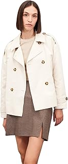 ديفاكتو معطف واق من المطر بغطاء للراس بقصة عادية للنساء B9705AX