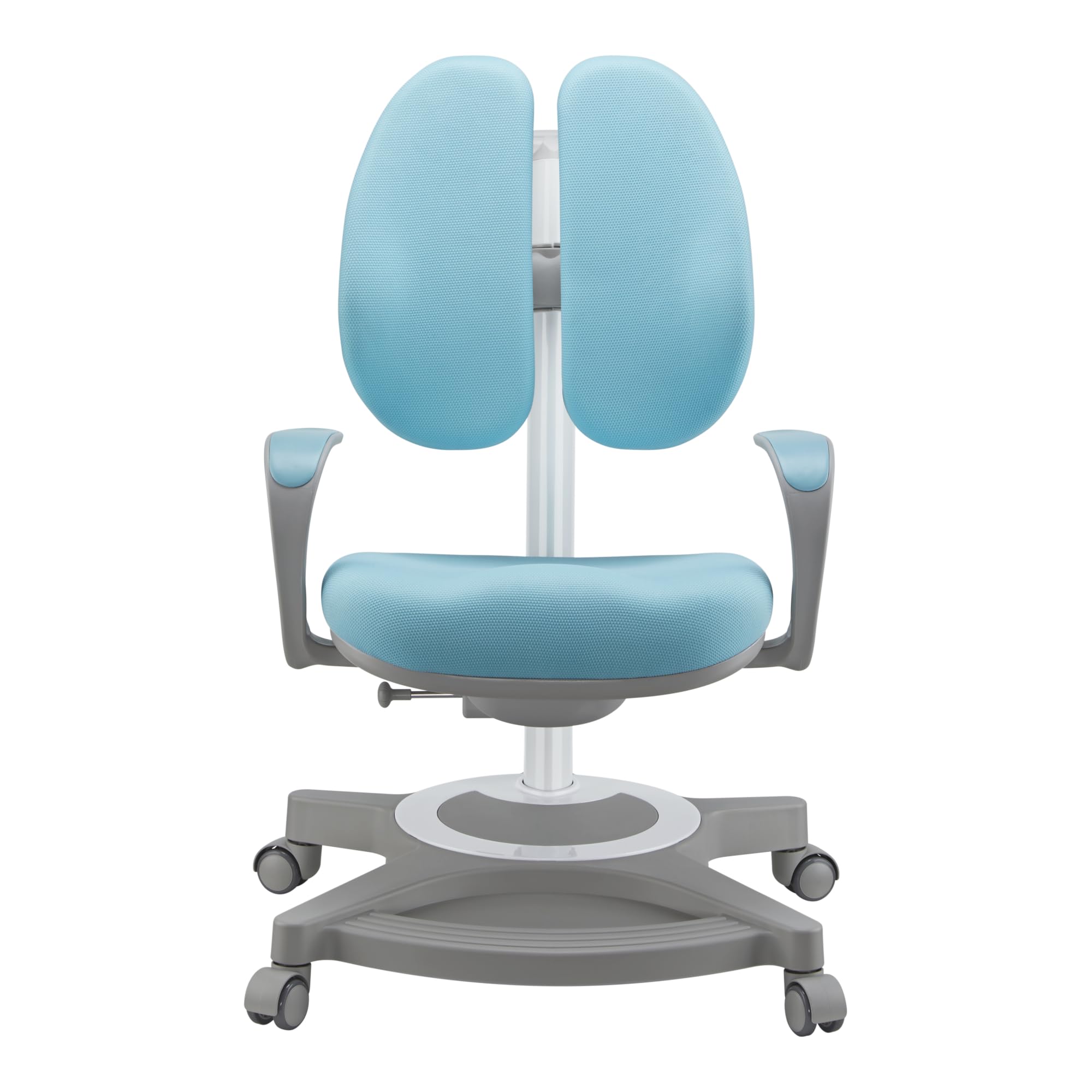 [en.casa] Schreibtisch für Kinder Sauda Kinderschreibtisch mit Stuhl Kinderschreibtischset höhenverstellbar Schülerschreibtisch mit 2 Schubladen Jugendschreibtisch Lerntisch Blau
