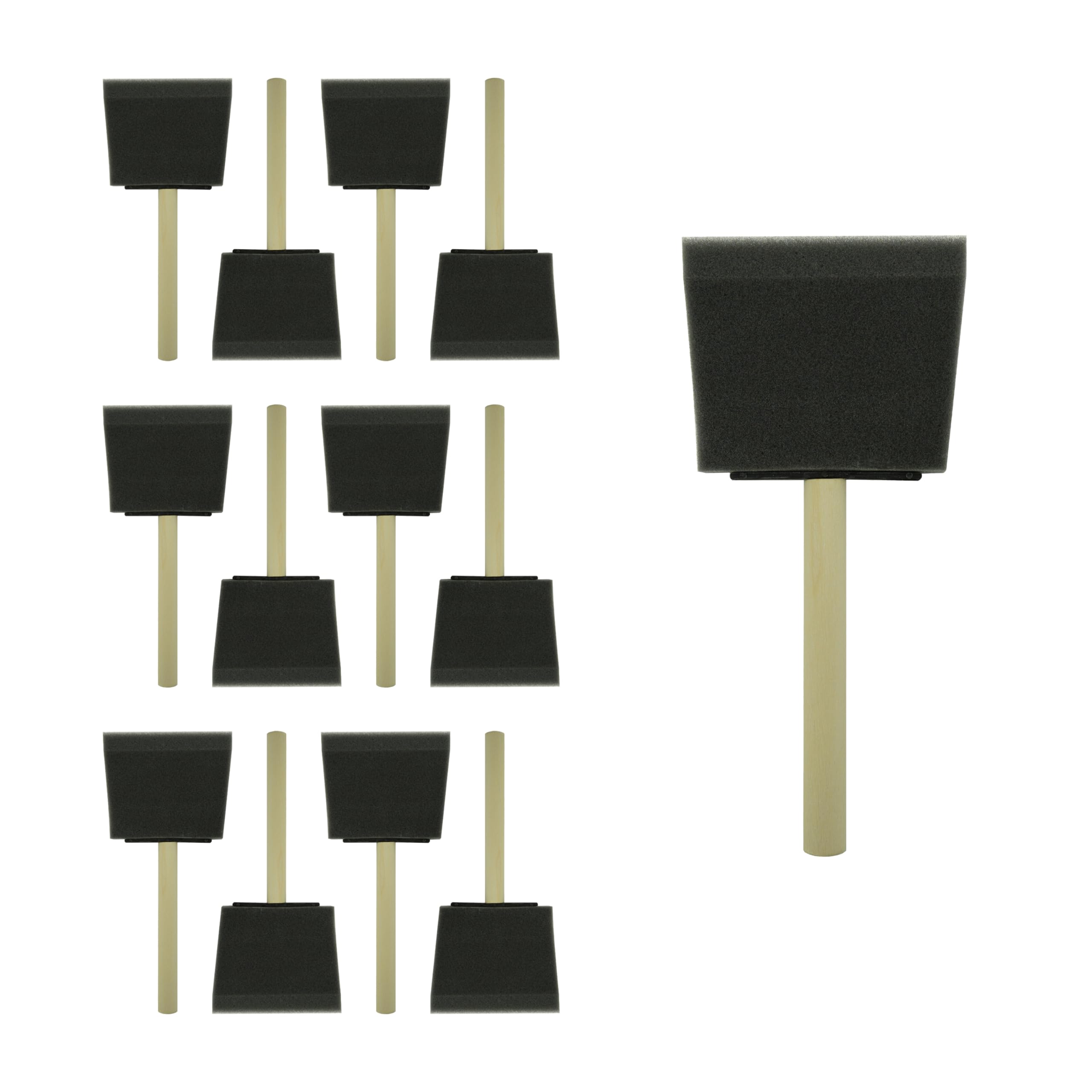 21pcs Poly Foam Brushes - High Density Foam Set -12 21pcs Poly Foam Brushes - High Density Foam Set -12