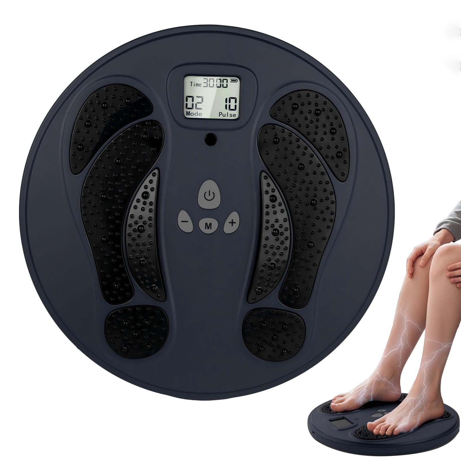 Photo 1 of 1-STEP Foot Massager for Neuropathy Electronic Foot Stimulator TENS Feet Circulation Stimulator with 10 Modes 50 Intensities Electronic Muscle Stimulator