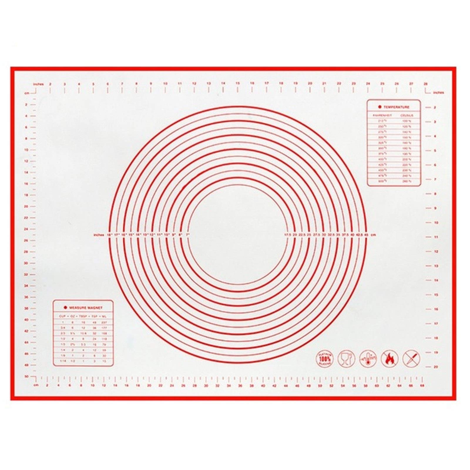 Tapete para Hornear en la Cocina Alfombrilla for hornear silicona cola de masa pastelería antiadherente Para Cualquier Lugar(80x60cm)