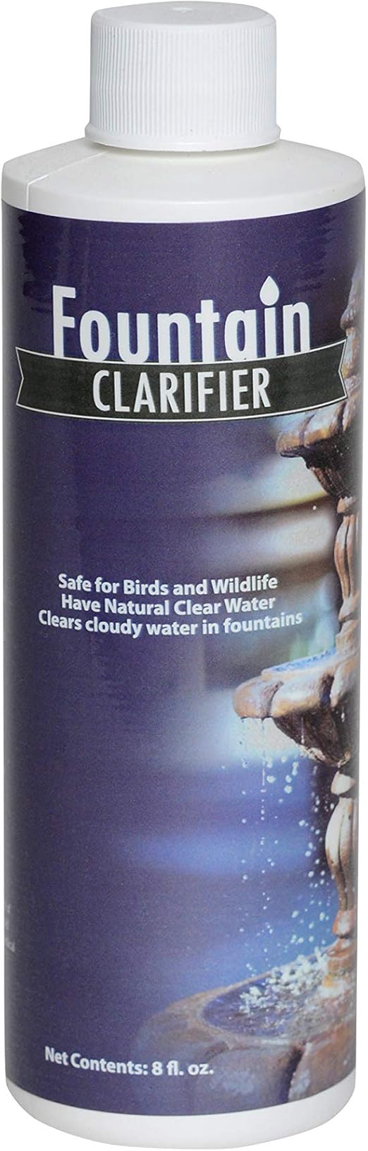 Fountain Water Clarifier - 8 Ounces - Water Treatment for Fountains & Birdbaths, Prevent White-Scale Buildup, Stains, Cloudy Water & Other Water Conditions