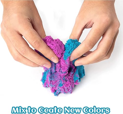 Miniatura 2 de BEMYWJ Arena de juego para niños, arena mágica de 4.4 lbs, 4 colores, arena potente, arena de algodón, la arena sensorial original moldeable,