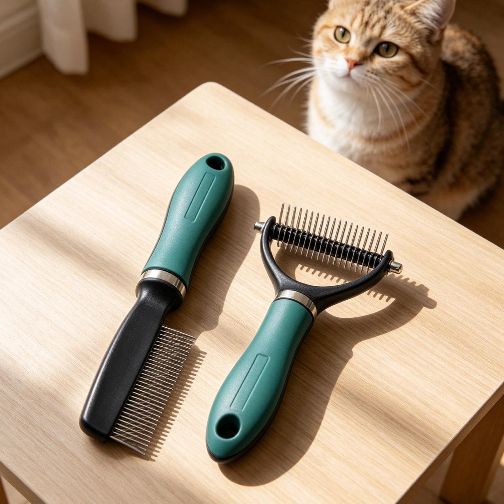 Brosse anti-chute pour chien à poils courts Démêlante et auto-nettoyante à | Kit brosse anti-chute pour chat Pour chats, lapins et animaux à poils longs et courts