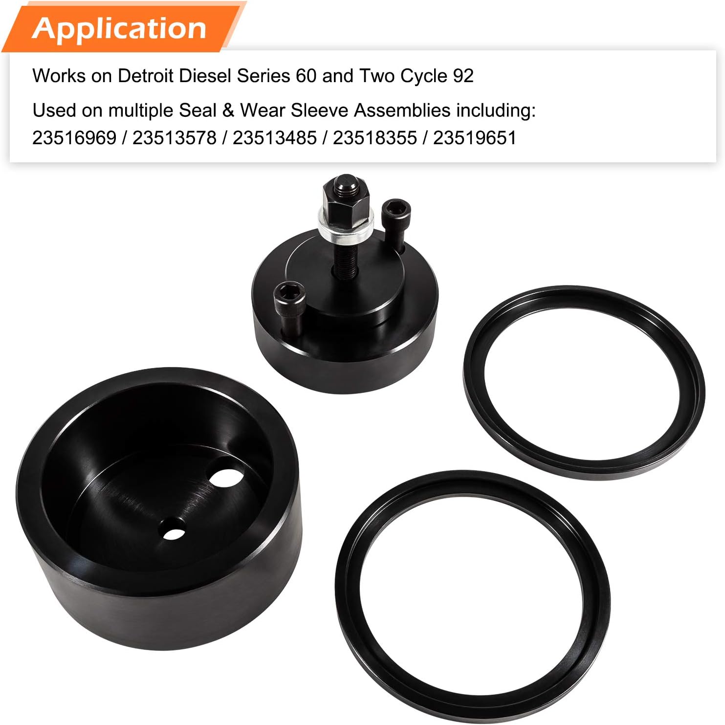 J-35686-B Front+Rear Crankshaft Seal & Wear Sleeve Installer For Detroit Diesel Series 60 Two Cycle 92 Engines