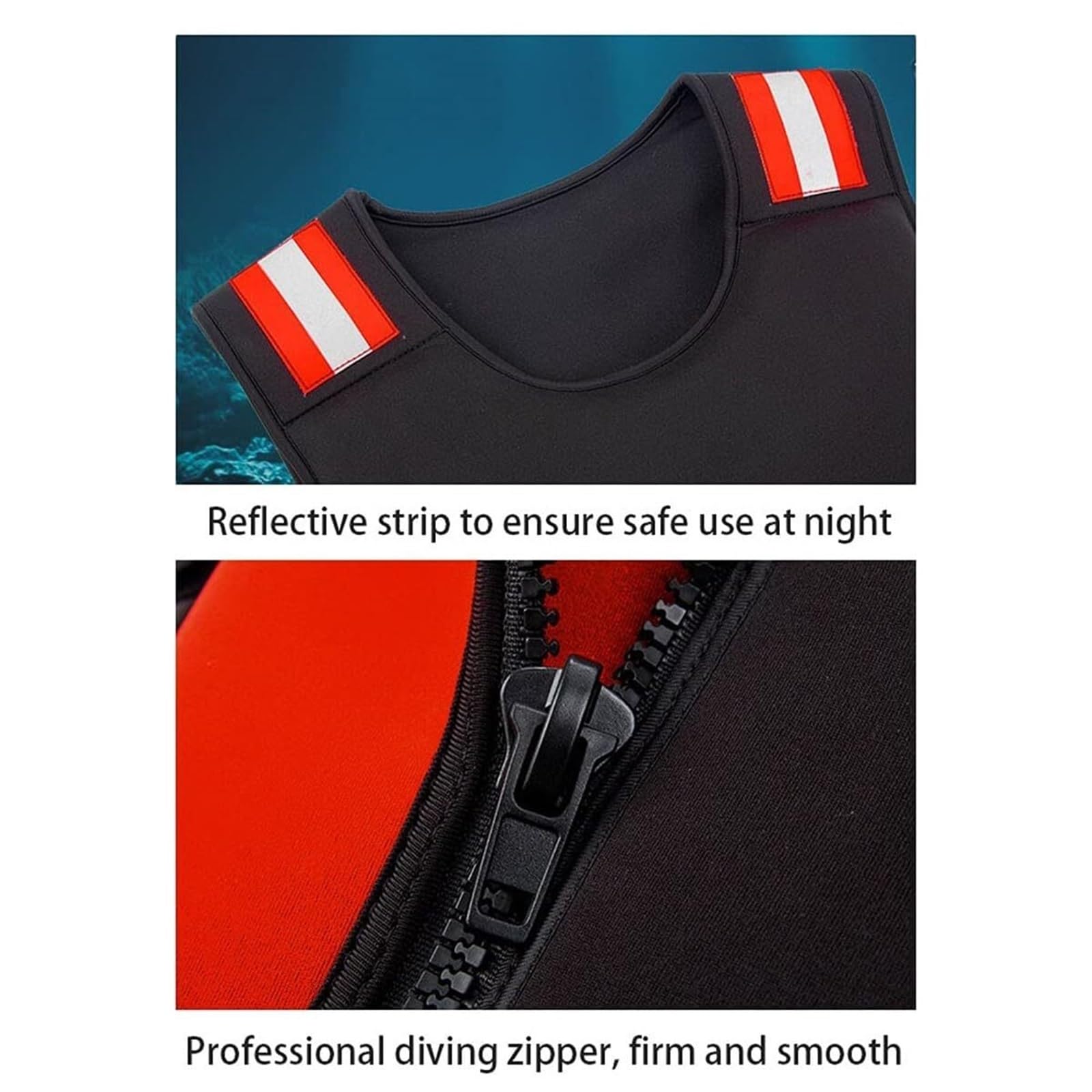 Chaqueta de surf de neopreno ajustable para kayak, barco, natación