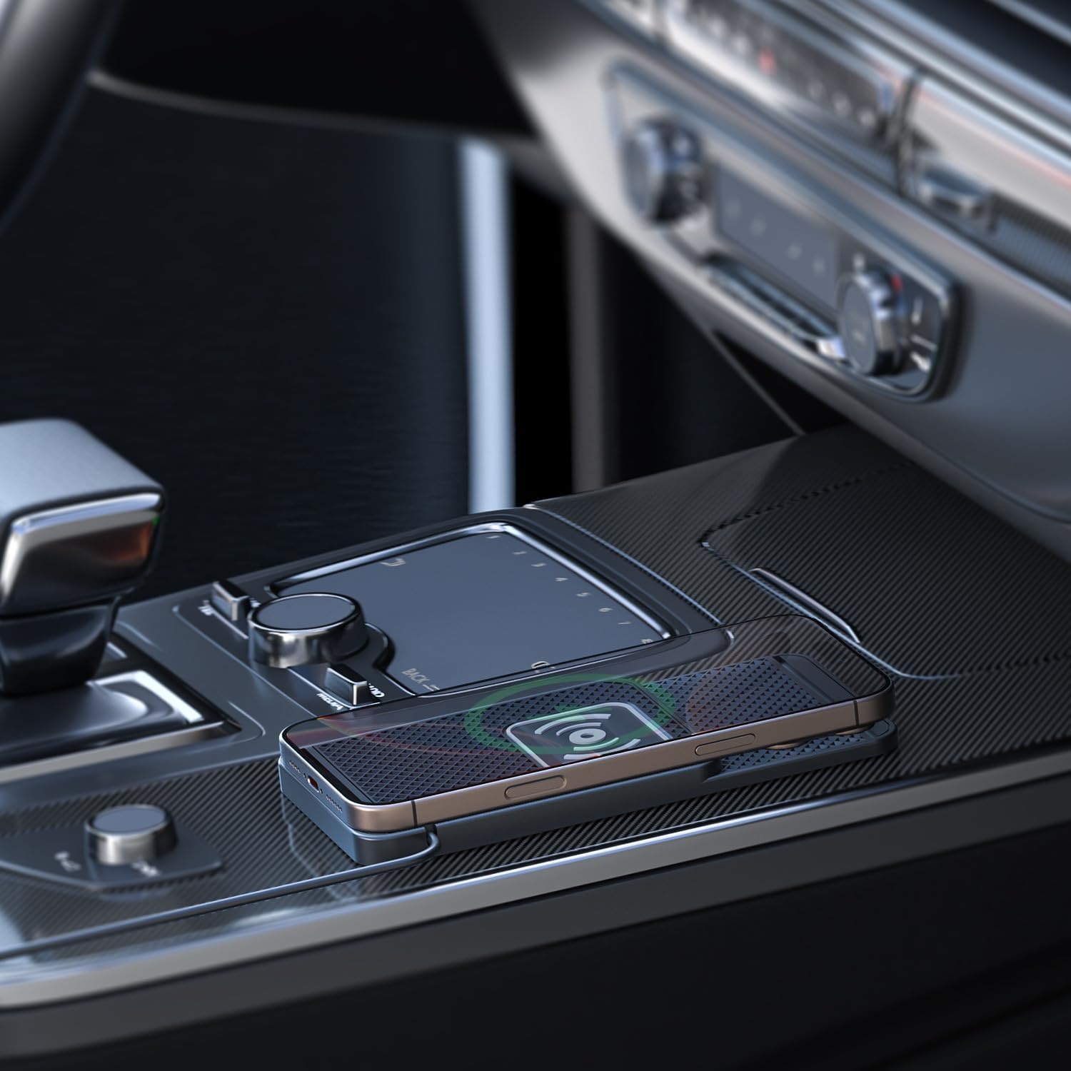 Wireless Charging Pad for Car for Nissan Pathfinder Magnite Terra, 20W Fast Qi Car Ultra-Slim Wireless Charger Mat Non-Slip Silicone Dashboard Charging Pad,USB