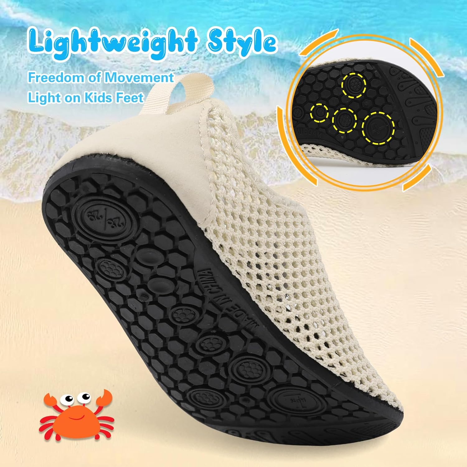 Besroad Kids Water Shoes Girls Boys Quick Dry Aqua Socks Barefoot Non Slip Beach Swim Surf Shoes - Image 7