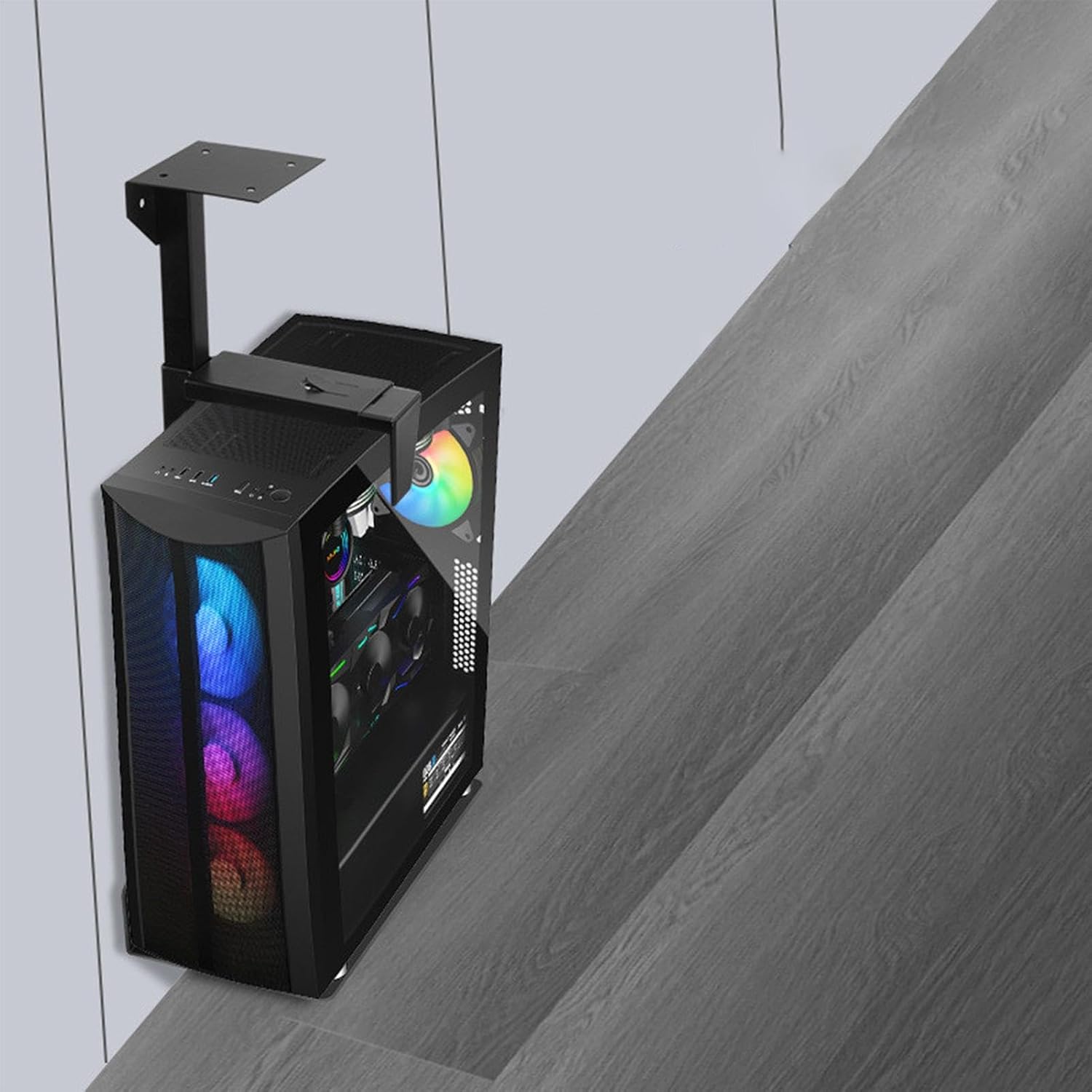 たかんさん オフィス家具・収納 デスク下コンピューターブラケット - スチール