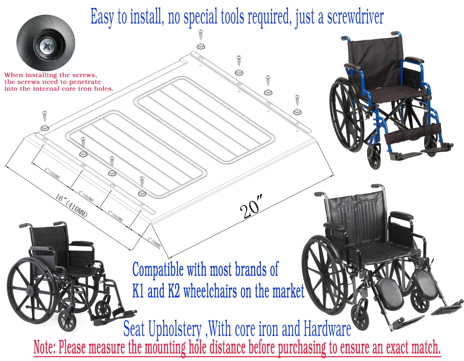 Amazon.com: Silver Sport 2 Wheelchair seat cushion 20 inch