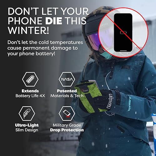 Miniatura 2 de PHOOZY Funda térmica ultraduradera para teléfono frío extremo, funda aislada para teléfono que prolonga la duración de la batería 4X  Equipo de