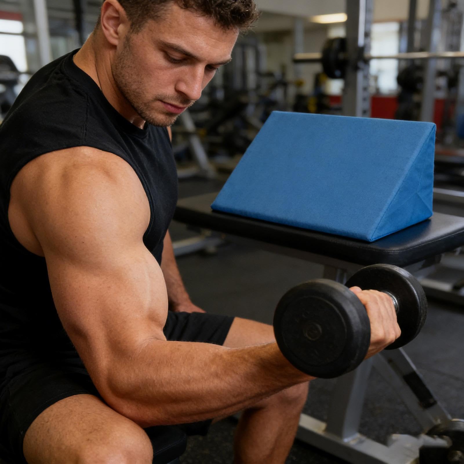 Podkładka do modlitewnika Poduszka do uginania bicepsów ze sztangą, sprzęt