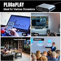 Aplimln USB-C 4-in-1 Multiport Adapter - 4K HDMI/VGA/USB 3.0/100W PD Töltés - MacBook, Chromebook, HDTV Kompatibilis Átalakító 7