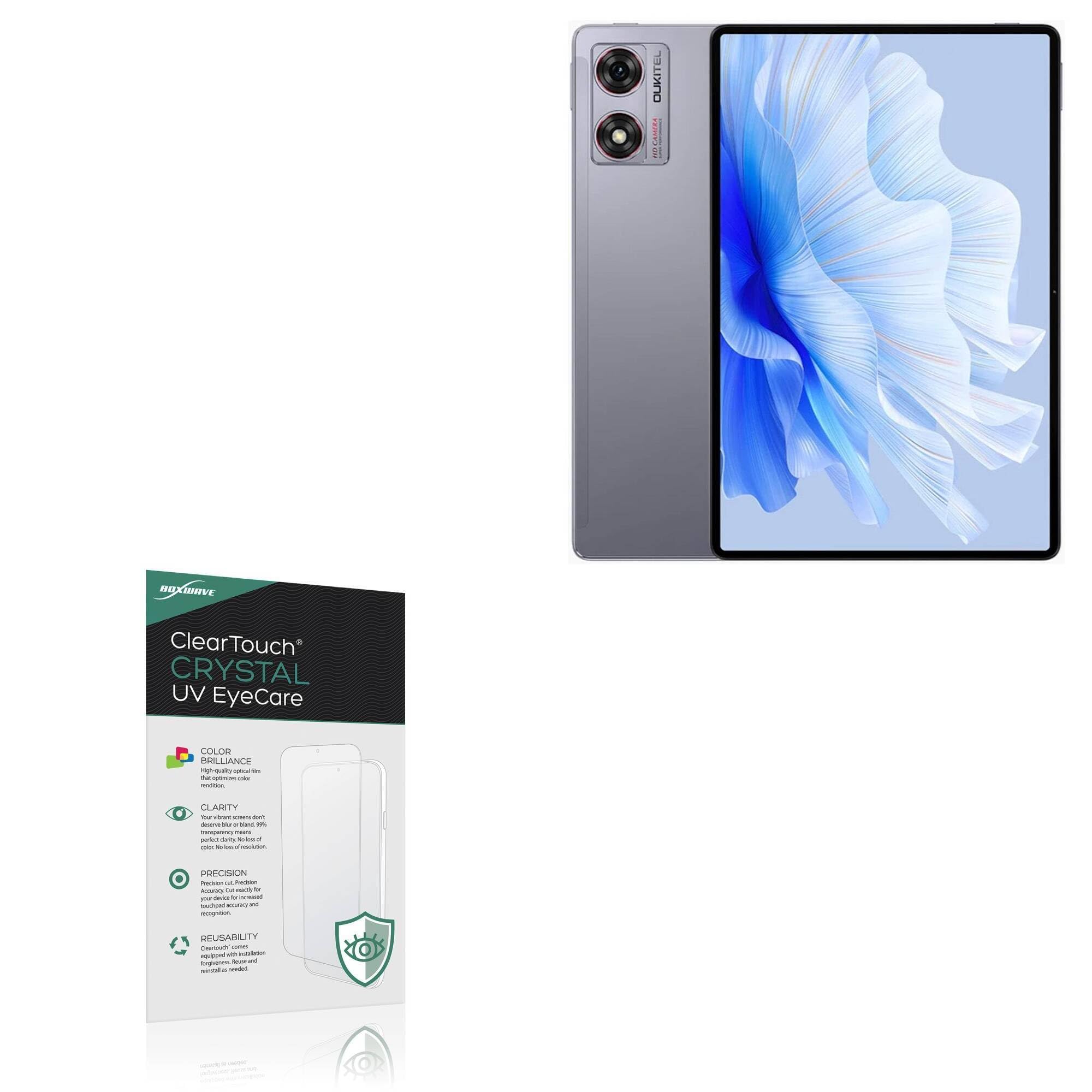 BoxWave Screen Protector Compatible With Oukitel OT8 - ClearTouch Crystal Anti-UV EyeCare (2-Pack), Filters out Harmful Blue Light Reduce Fatigue