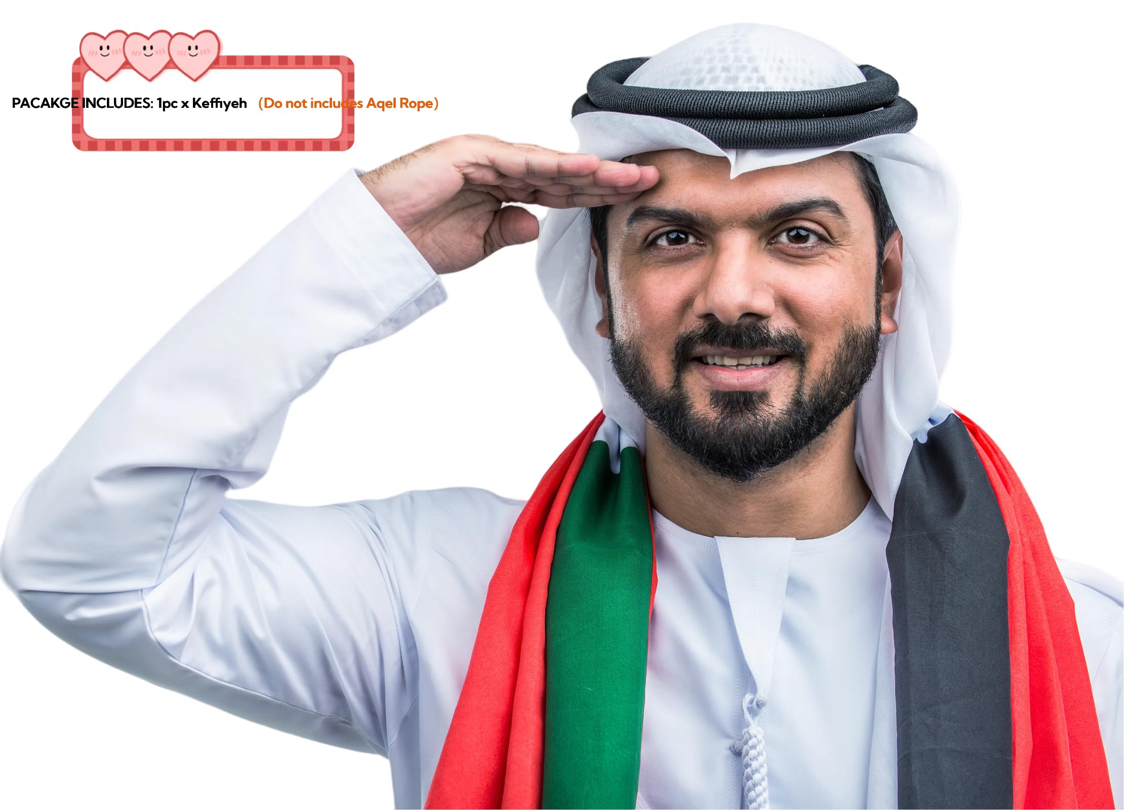 FOTN Adult Men Arab Head Scarf Keffiyeh Middle East Desert Shemagh Wrap Muslim Headwear Arabian Costume Accessories (Gray)