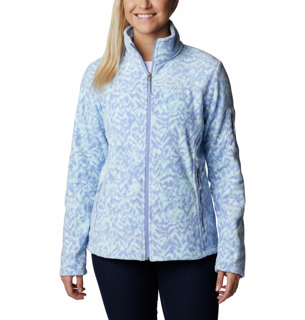 columbia Women Polyester Standard Length Fast Trek Printed Hiking and Trekking Jacket-picture-12
