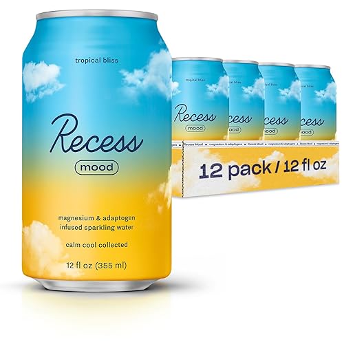 Miniatura 49 de Recess Bebida calmante de suplemento de magnesio para el estado de ánimo, 12 onzas (paquete variado, 12 unidades) *Sabores originales*