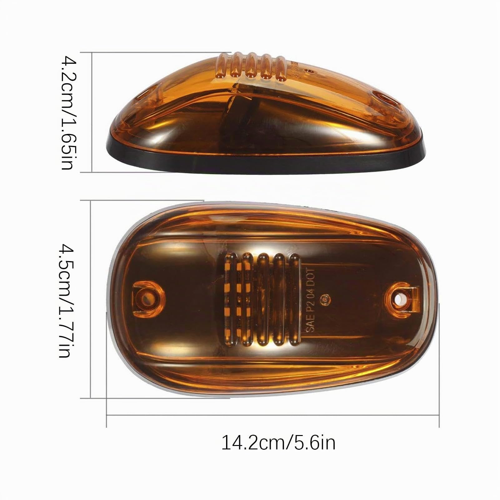 Feux de toit pour camions, feux de position de toit de cabine - Lumières LED aériennes pour cabine de camion - Feu de signalisation de cabine avec lentille et boîtier scellés pour camions, voitures to