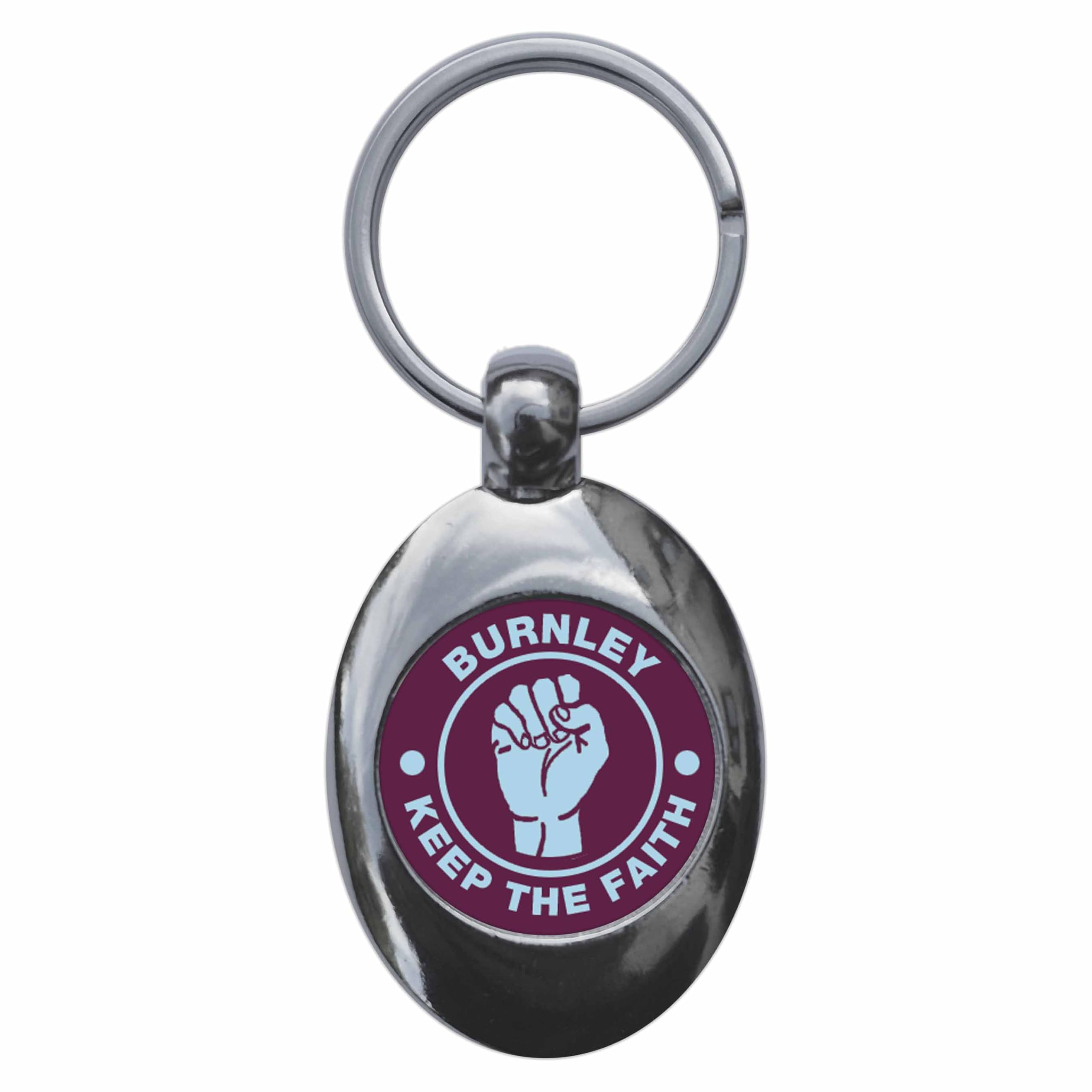 Ozorath Burnley Keep The Faith Northern Soul Keyring Keychain Key Ring Chain With Trolley Coin