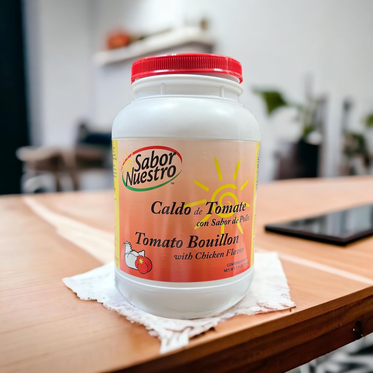 Sabor Nuestro Tomato Bouillon (Caldo de Tomate) with chicken Flavor (con sabor de pollo) 7.9lb (3.6kg)