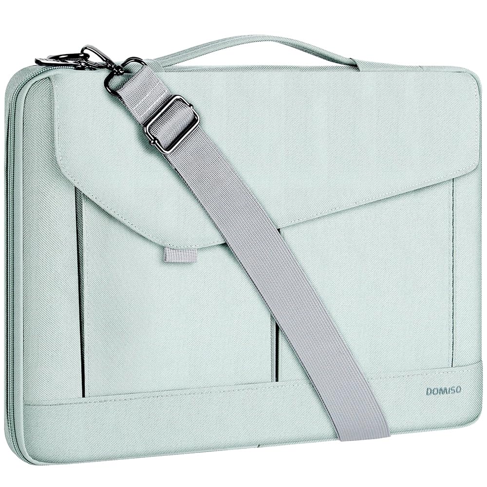 DOMISO 17-17.3 Zoll Laptop Tasche Aktentasche Umhängetasche Kompatibel mit 17.3" Dell/HP Pavilion 17/ProBook 470/MSI GS73VR Stealth PRO/Lenovo/Acer/ASUS,Tiefes Mintgrün