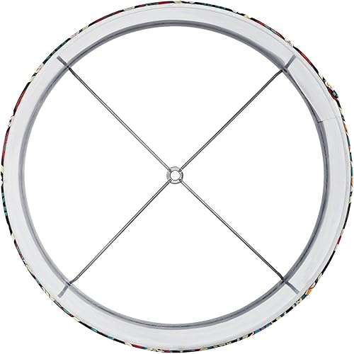 Miniatura 10 de Pantalla de lámpara de tambor mediano de tejido de plástico gris y dorado, parte superior de 15 pulgadas x 15 pulgadas inferior x 11 pulgadas de