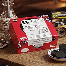 33mm Quick Lighting Charcoal – Pack of 100 Tablets (10 Rolls) | Premium Charcoal for Incense, Hookah, and Religious Ceremonies