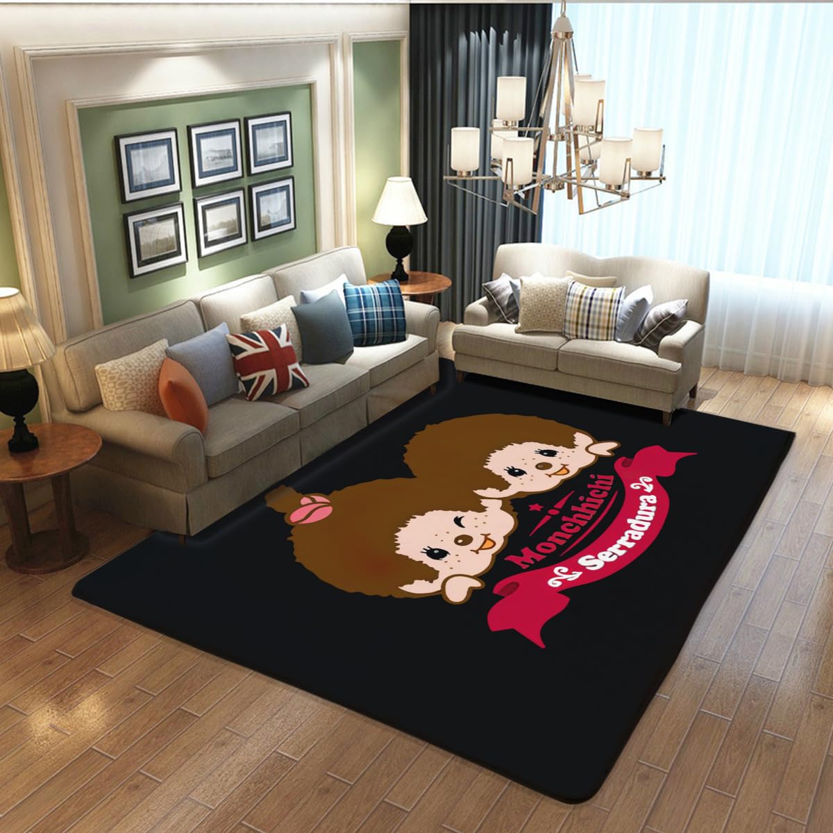 Amazon | モンチッチ カーペットフロアマット ラグ ラグマット 低反発