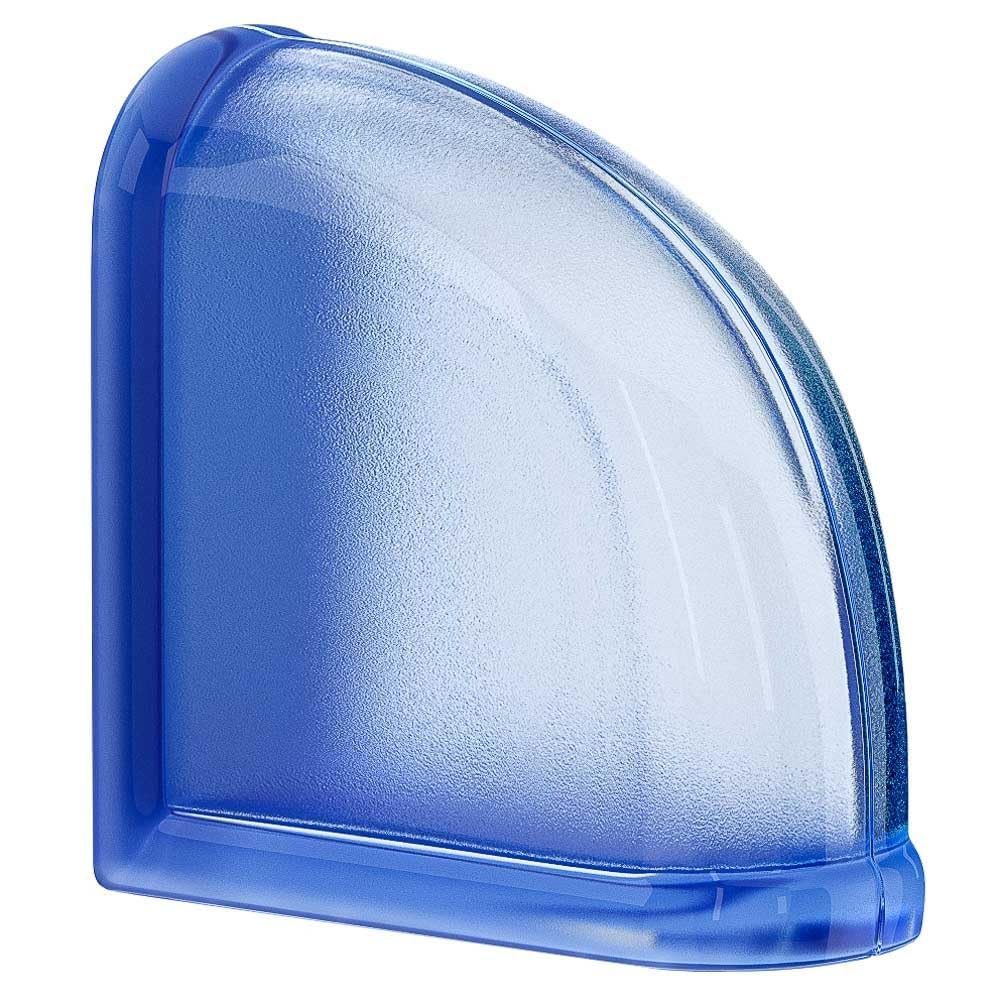 6x6x3 Blueberry Arctic Linear End Block Myminiglass Glass Block