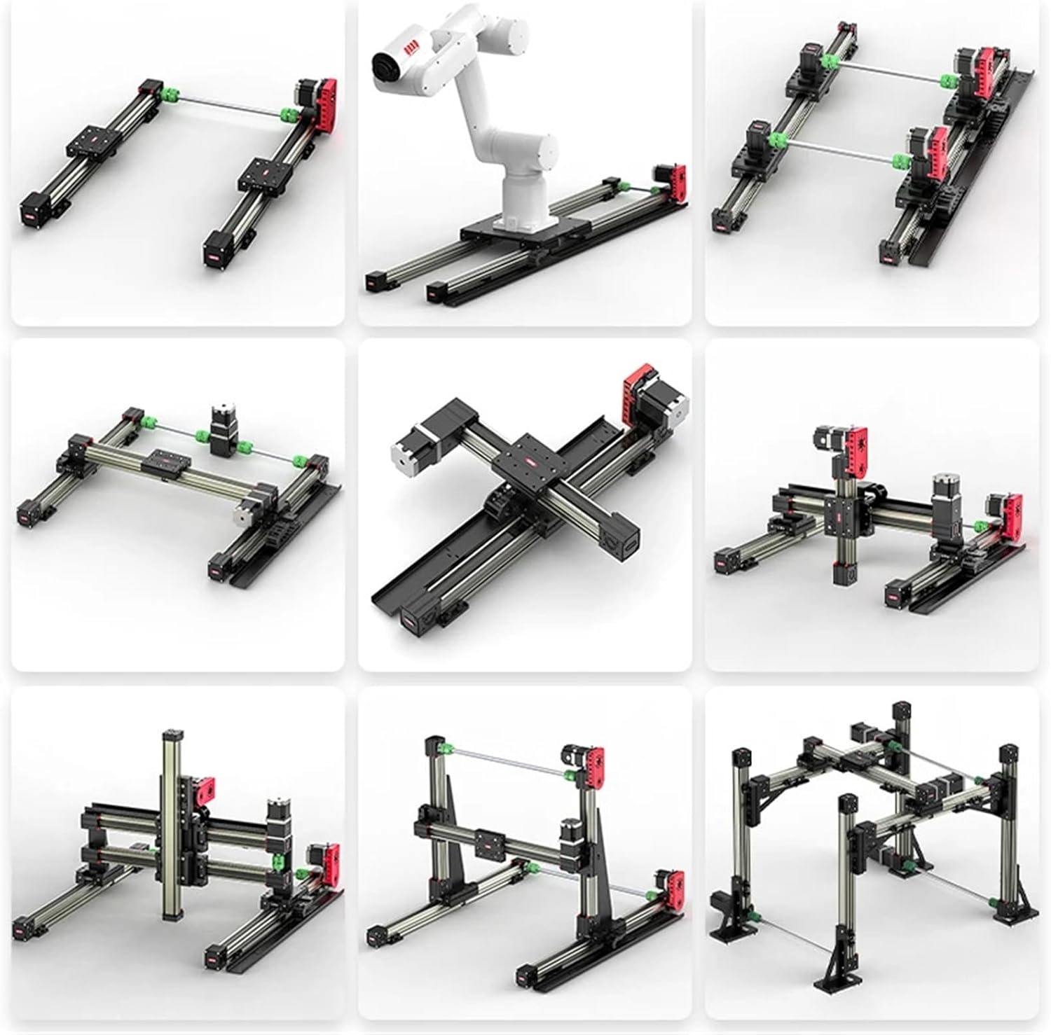 QRXQ RXP30 Linear Motion Actuator Belt Driven Nema 17 Linear Guide Slide Rail 6000mm Stroke Robot Stage Module Linear Rails(No Motor,100mm)