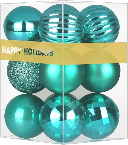 Vista 169 de GameXcel 18 Esferas Navideñas para Árbol de Navidad - Decoraciones de Árbol de Navidad Irrompibles Bola Colgante Mediana Azul Cielo 2.5 pulgadas x