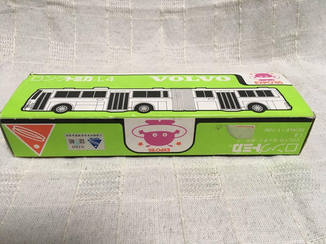 ロングトミカ EXPO85 富士重工 連節バス USED ロングトミカ L4 ボルボ 富士重工 連節バス EXPO'85
