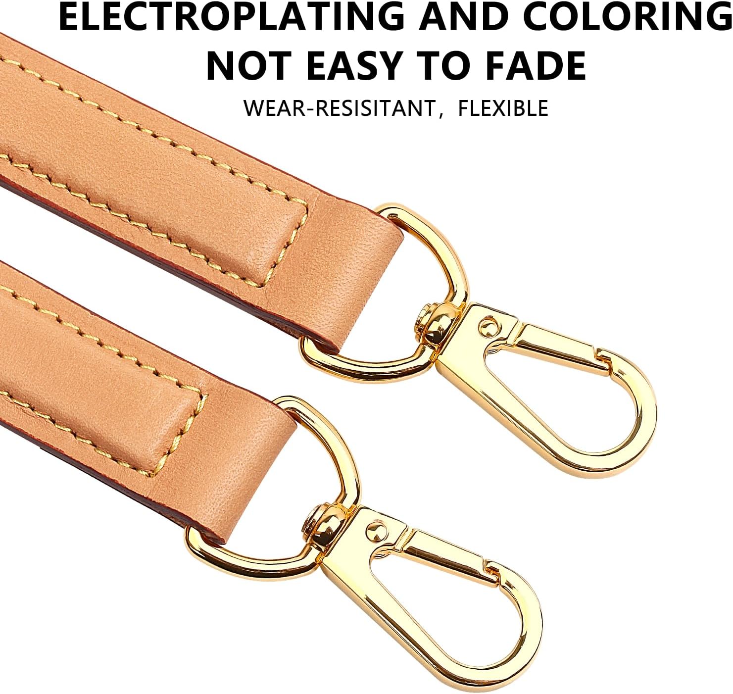 Vachetta Leather Shoulder Strap Replacement Fit for Graceful Tote Bags(Beeswax)