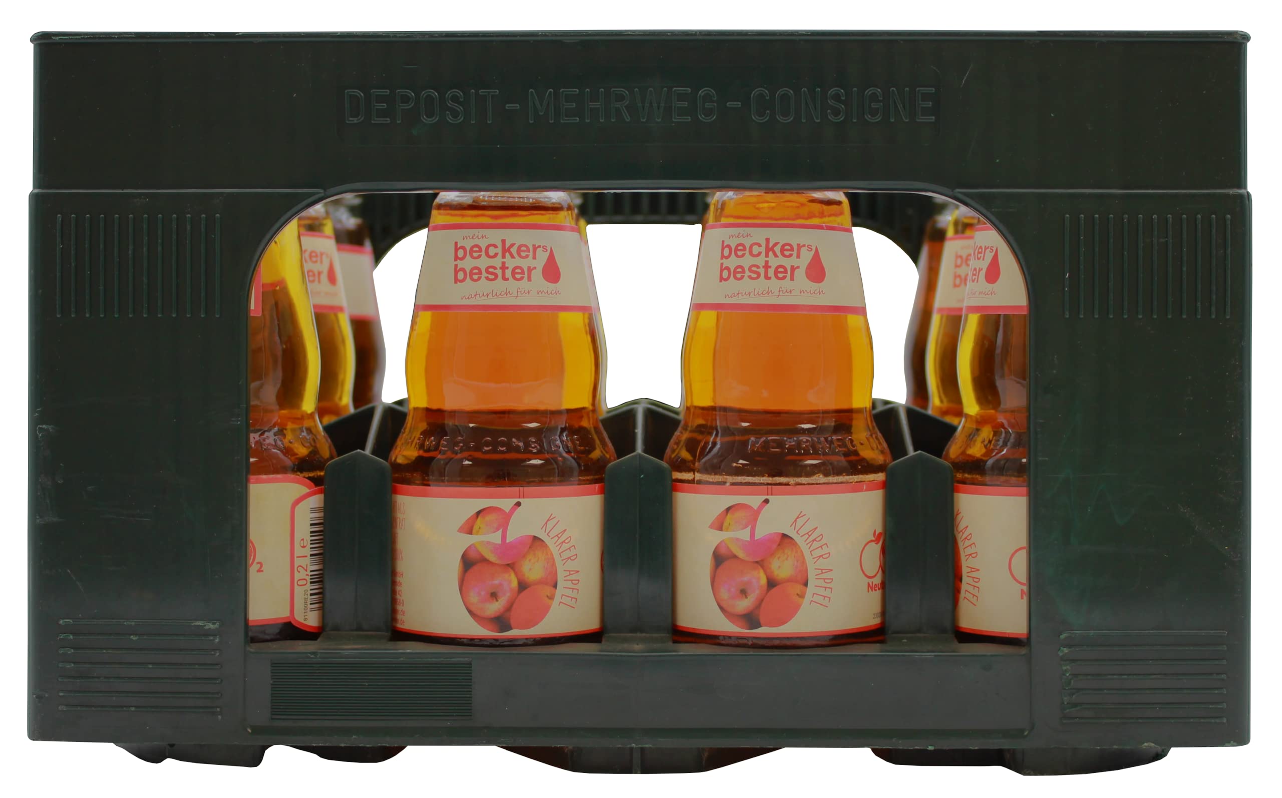 beckers bester Klarer Apfel Apfelsaft, 12er Pack (12 x 0.2 l) MEHRWEG