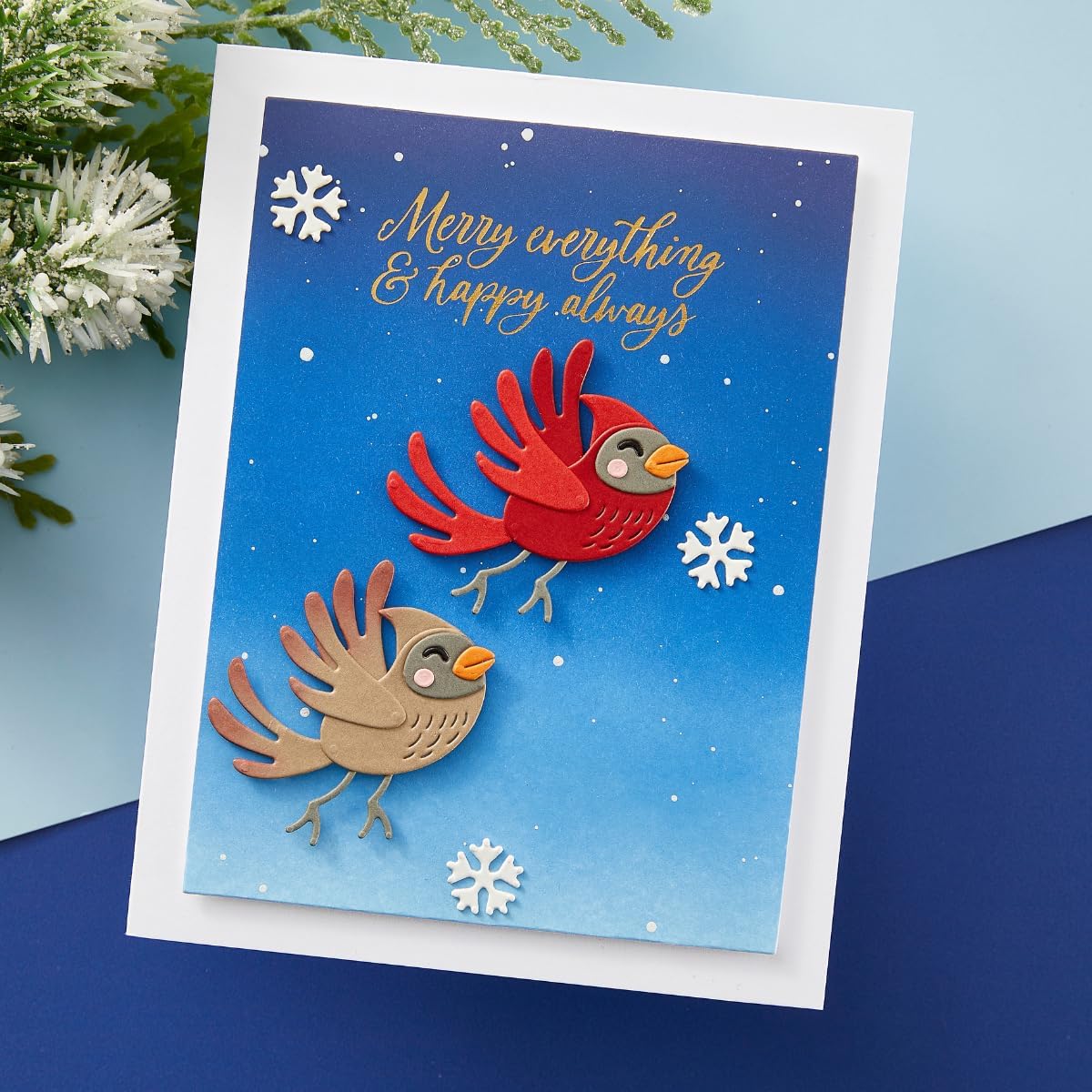 Spellbinders S1-157 Conrad Cardinal Etched Dies from The Dancin' Christmas Friends Collection