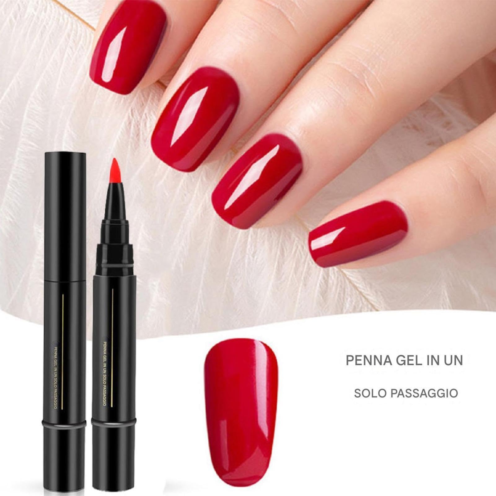 Smalto Penna Asciugatura Rapida - Penna Per Pittura In Gel Per Unghie | Fai Da Te Nails Art Smalti Gel Pennarelli | Set Impermeabile Di Lunga Durata Regalo Per Donna