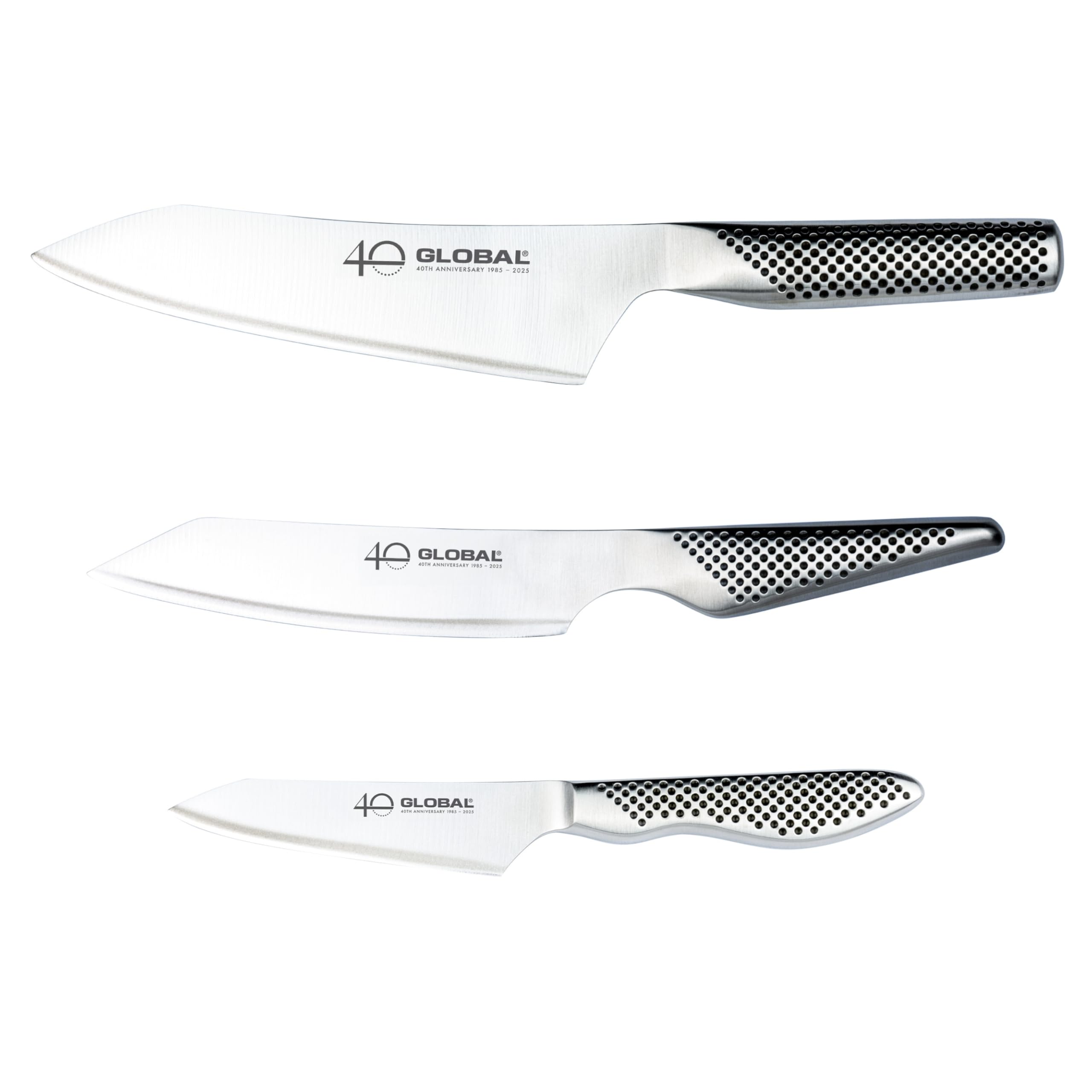 Knives 3 Piece Knife Set, 40th Anniversary Limited Edition Kitchen Knives, Premium Japanese Stainless Steel Blades