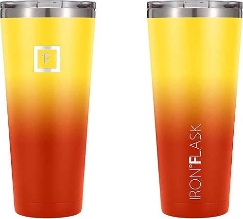 Miniatura 3 de IRON FLASK Vaso clásico de 16, 24 o 32 onzas, acero inoxidable aislado al vacío, frío o caliente, moderno de doble pared, simple vaso térmico de