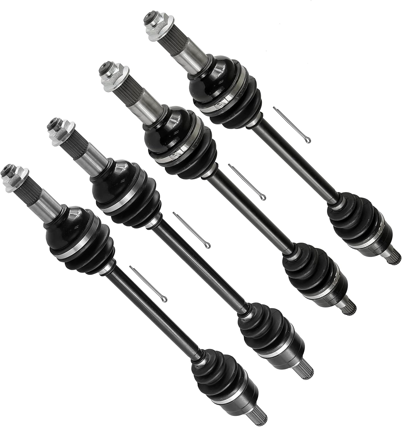 Caltric Front Rear Left Right Complete Cv Joint Axles Compatible with Yamaha Grizzly 700 Yfm700 4Wd 2014-2015