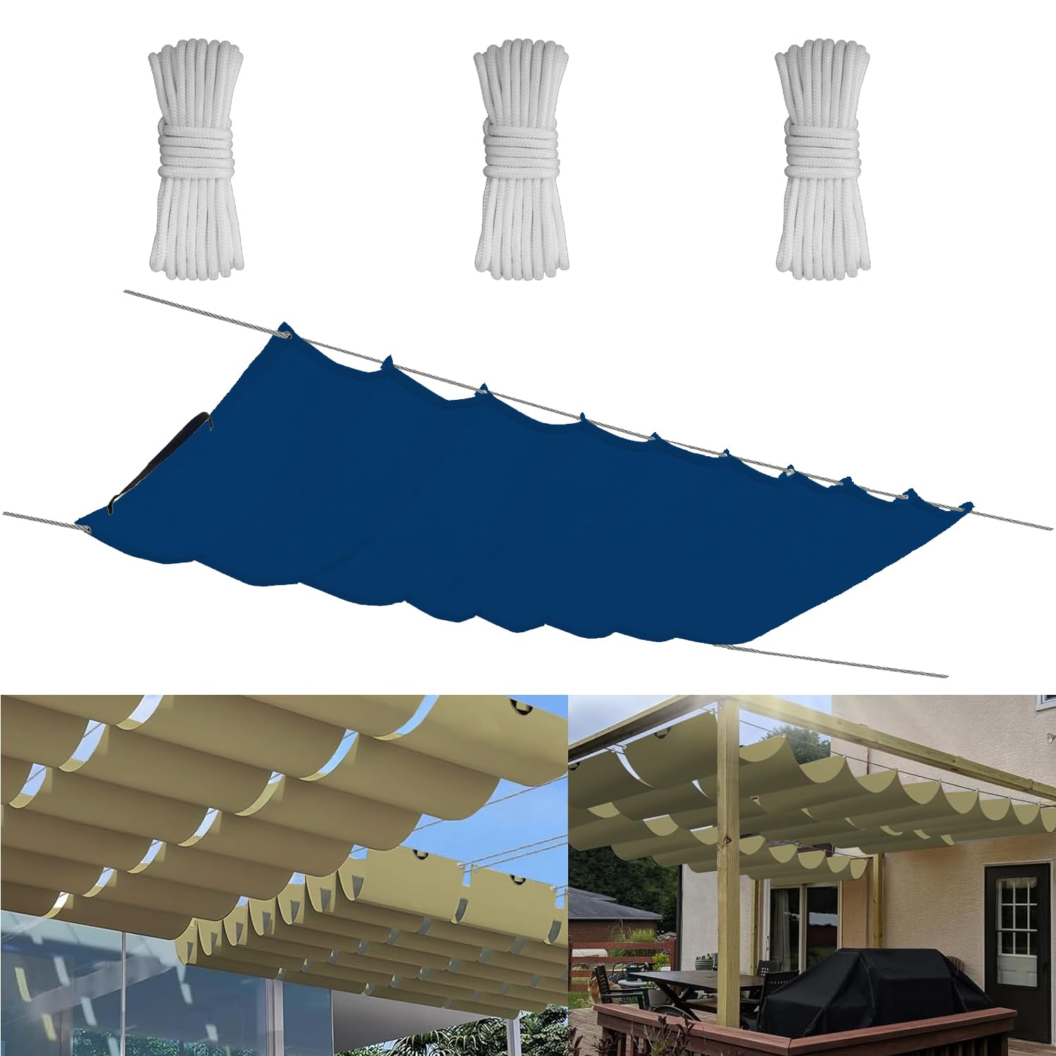 Voile d'ombrage rétractable de 2