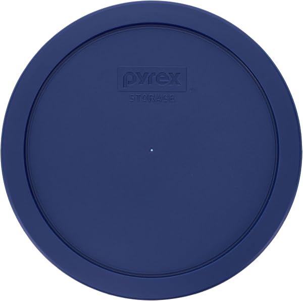 Set of 8 Pyrex Blue Round Storage Lid Cover fits 6 & 7 cup Round Dishes # 7402-PC
