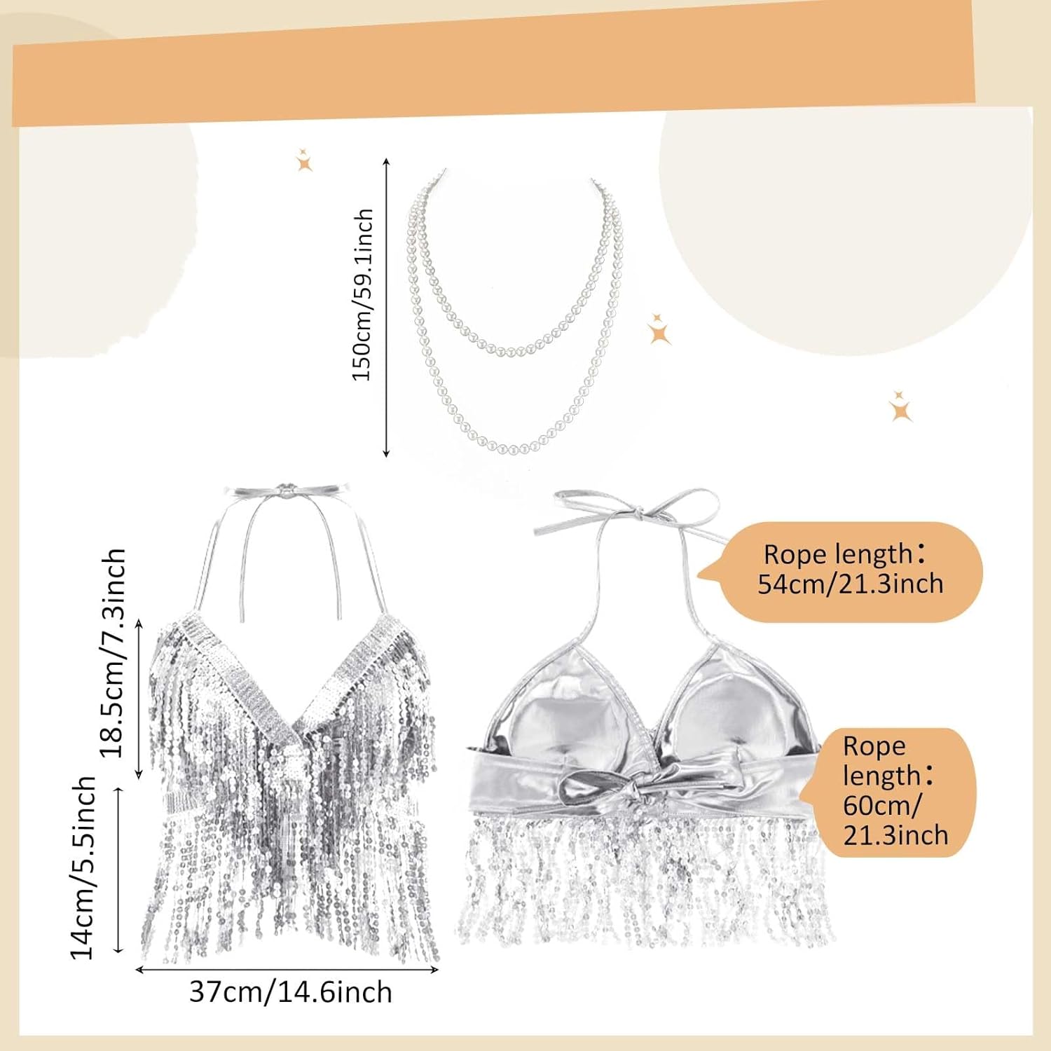 8 Pcs Mermaid Costume for Women Halloween Costumes Sparkly Sequins Top Mermaid Skirt Wig Princesses Dress for Adults - Image 3