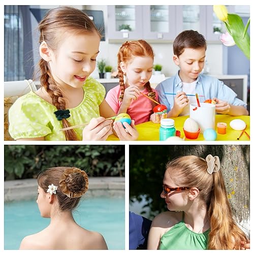 Miniatura 6 de 12 piezas de coleteros elásticos de terciopelo para el cabello, para mujeres o niñas, accesorios para el cabello